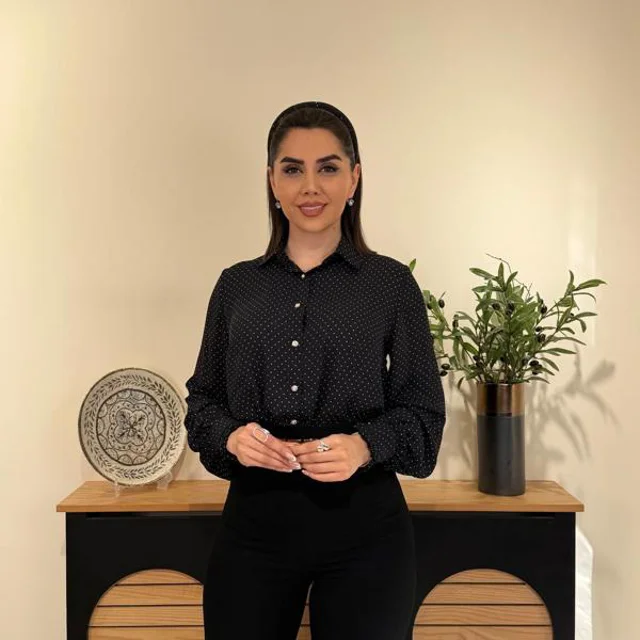 شومیز جلو دکمه توپی زنانه