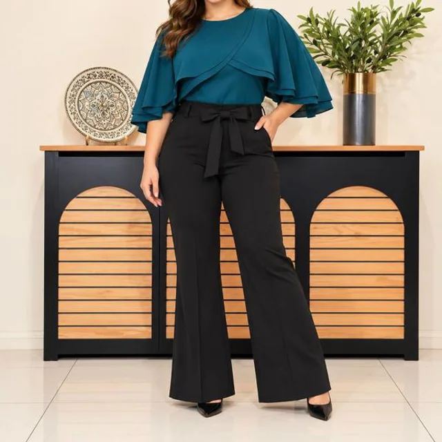 شلوار زنانه دمپا گشاد سایز بزرگ