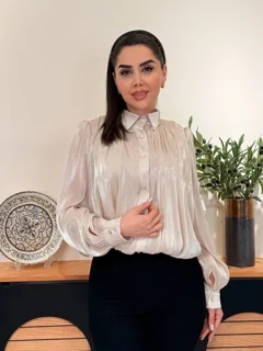 شومیز حریر شاین نرگس زنانه