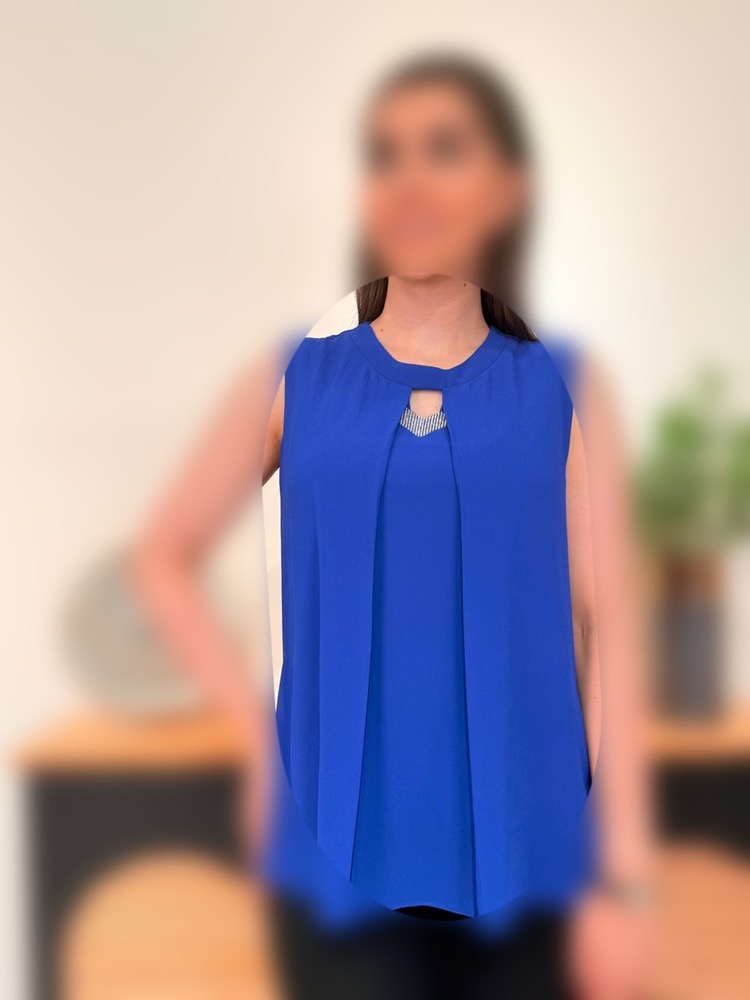 تاپ حریر یقه نگيني زنانه