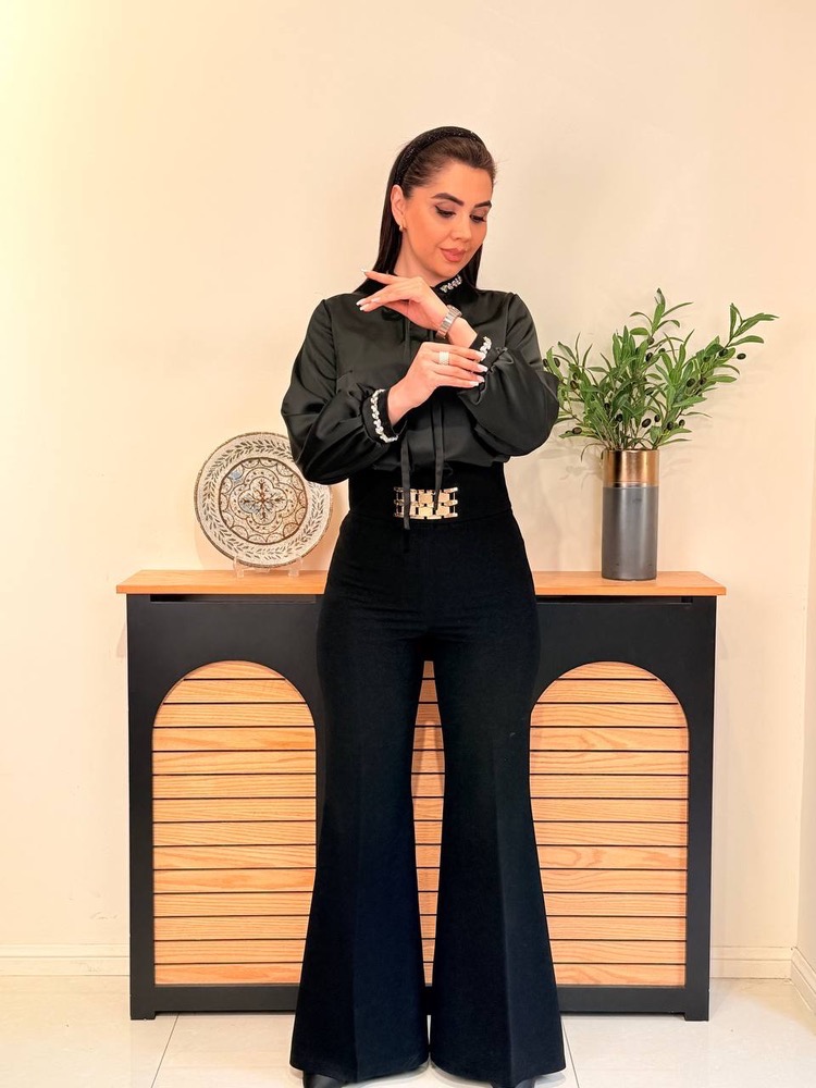 شلوار مجلسی لمه کمرنگین
