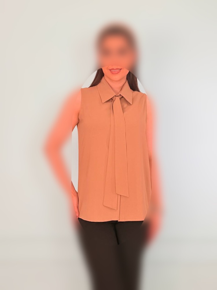 تاپ الیزا یقه کرواتی زنانه